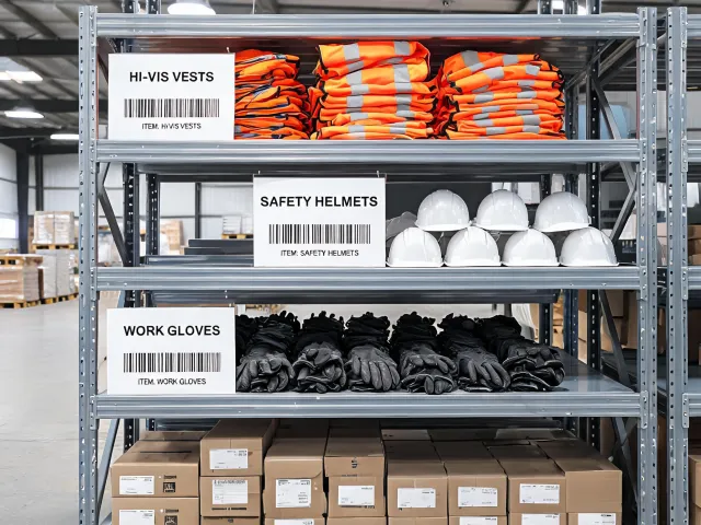 Warehouse PPE picking station